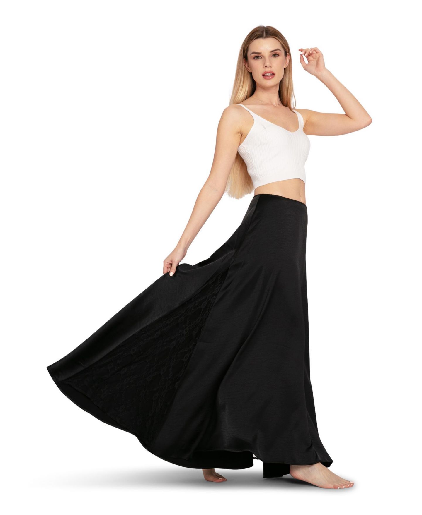 Женская юбка Belle & Bloom California Dreamin' Maxi, цвет: Чёрный — фото 3