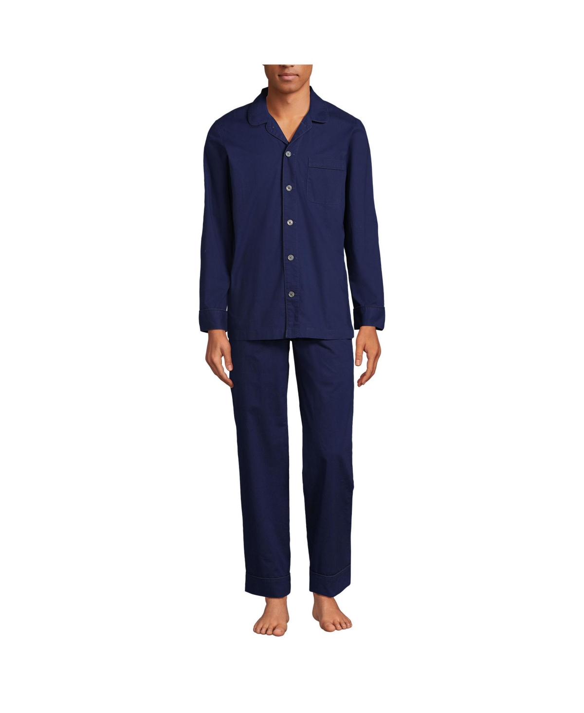 Men's Long Sleeve Essential Pajama Set - Deep sea navy