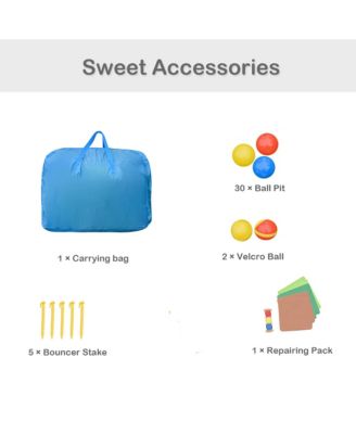 Kids Inflatable Jungle Bounce House Dual Slide Jumping Castle Bouncer