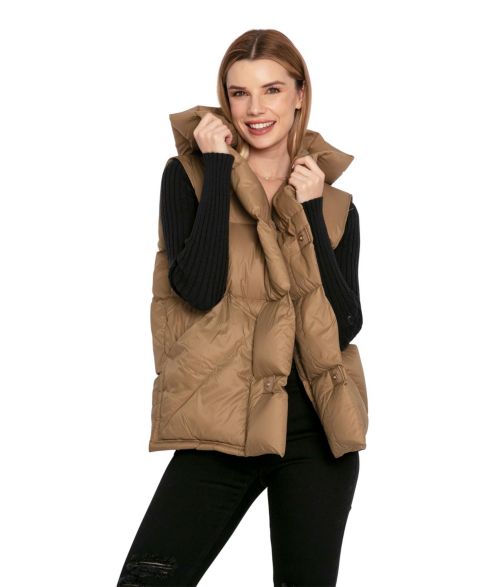 Женские жилеты Belle & Bloom Women's Over My Head Hooded Puffer Vest