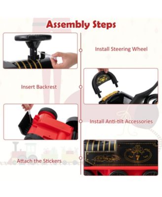 6V Electric Kids Ride On Train Motorized Train Toy w/ Track & 6 Wheels Green