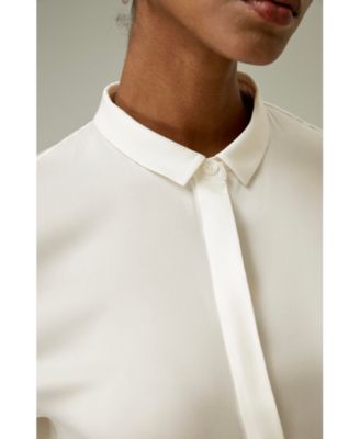 Women's Classic Collar Silk Shirt