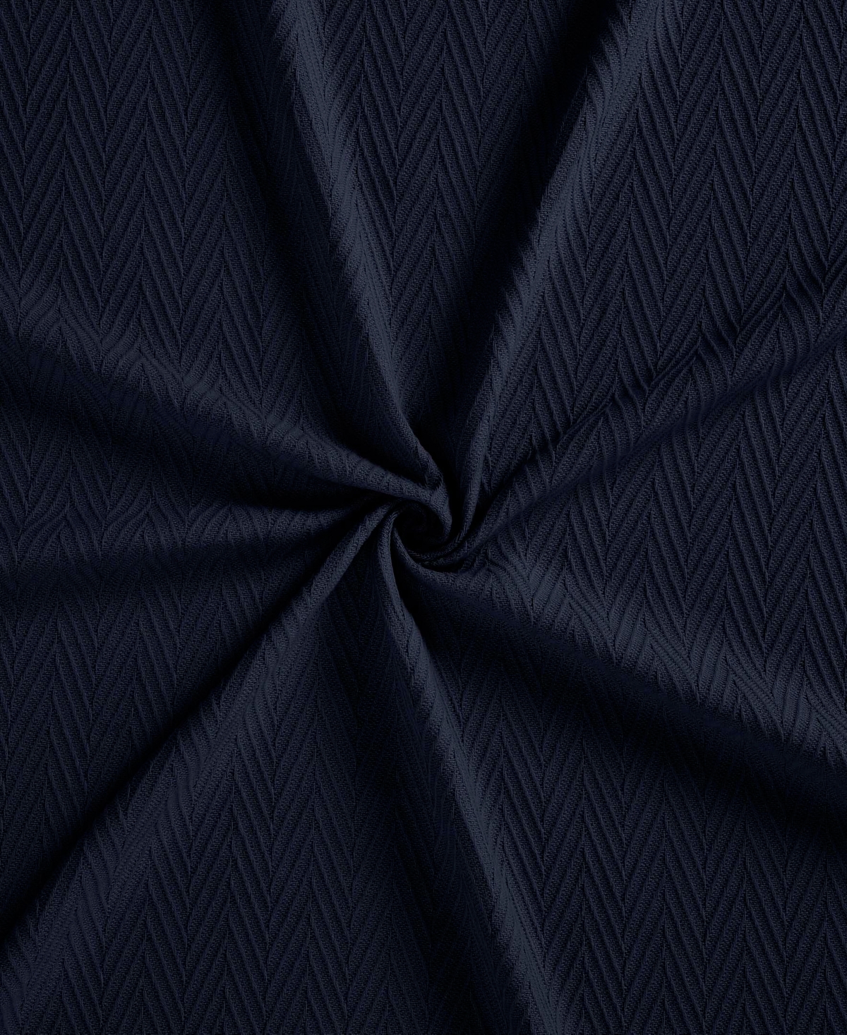 Superior Chevron All-season Cotton Throw, 50" X 60" In Navy Blue