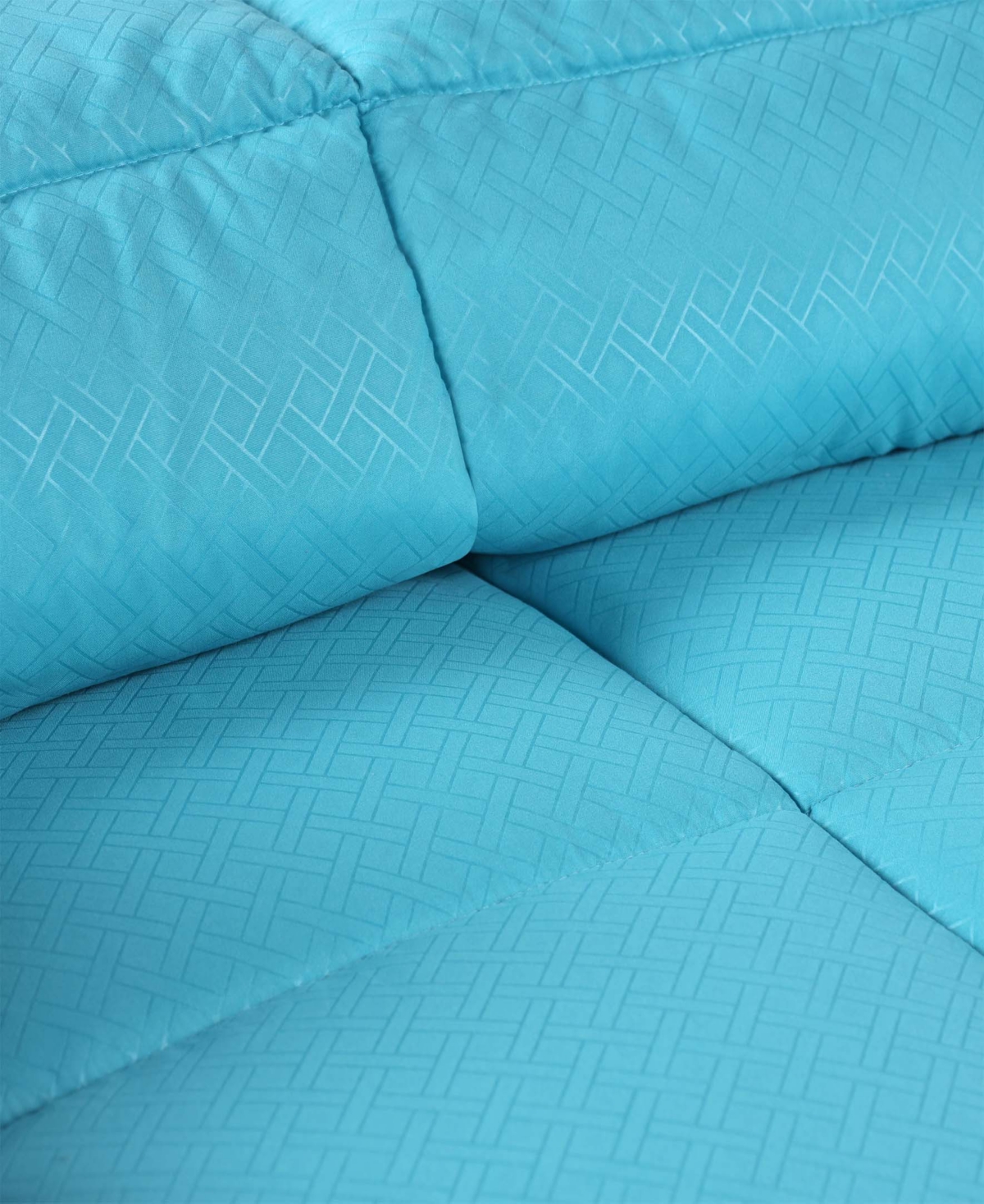Superior Monochrome Basketweave Plush Microfiber Down Alternative Comforter, Twin Xl In Winter Blue