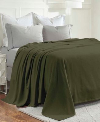 Nobel Cotton Jacquard Dobby Weave Textured Chevron Lightweight Woven Blanket, Full/Queen