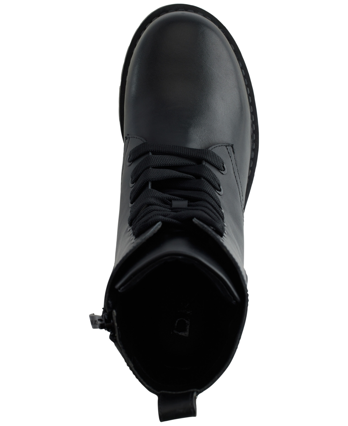 Dkny Rommily Womens Lace-up Faux Leather Combat & Lace-up Boots In Black