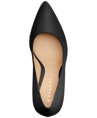 Samantha Signature Pointed-Toe Leather Pumps