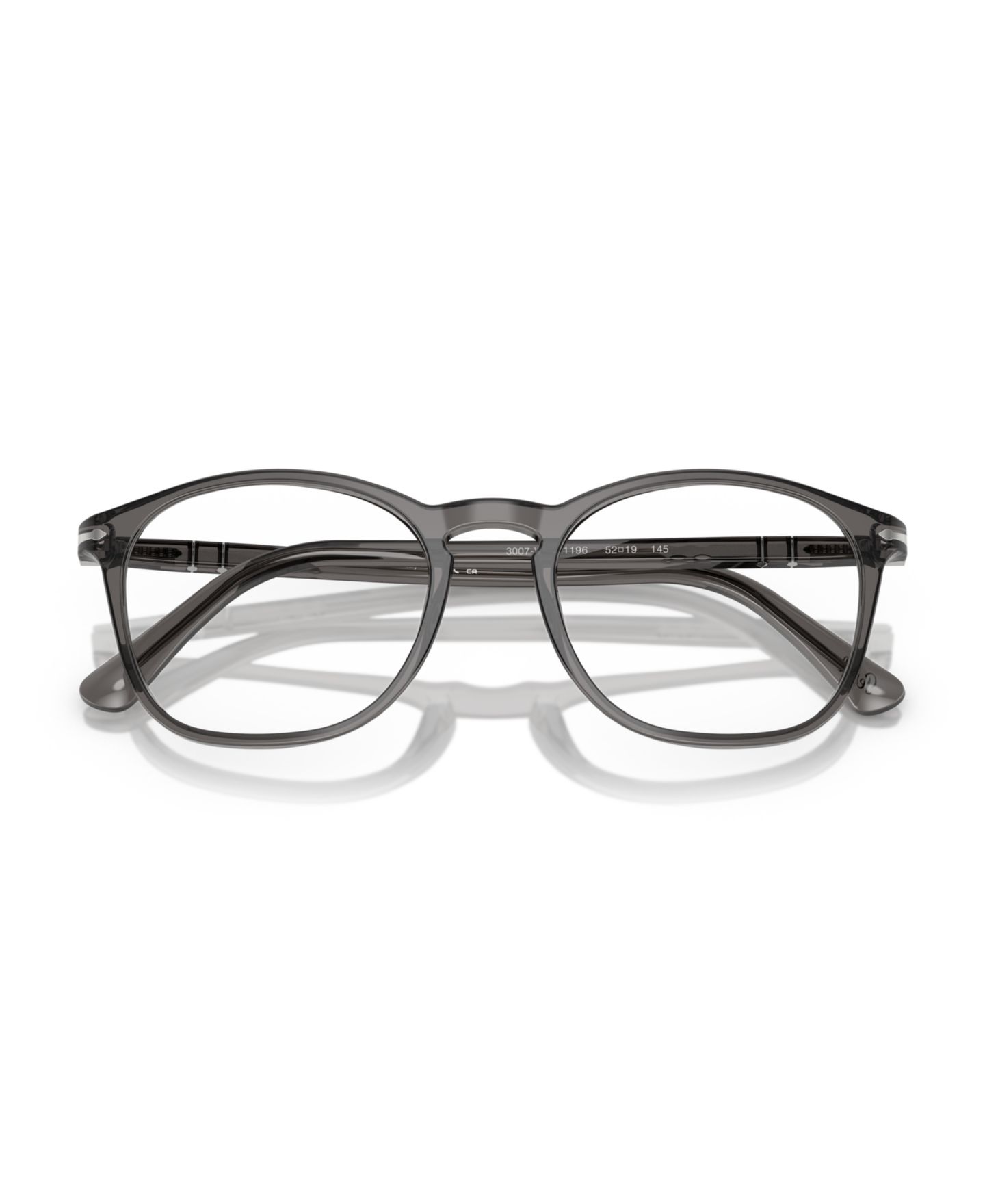 Мужские очки Persol Man Square Plastic PO3007VM Eyeglasses, цвет: Прозрачный серый — фото 5