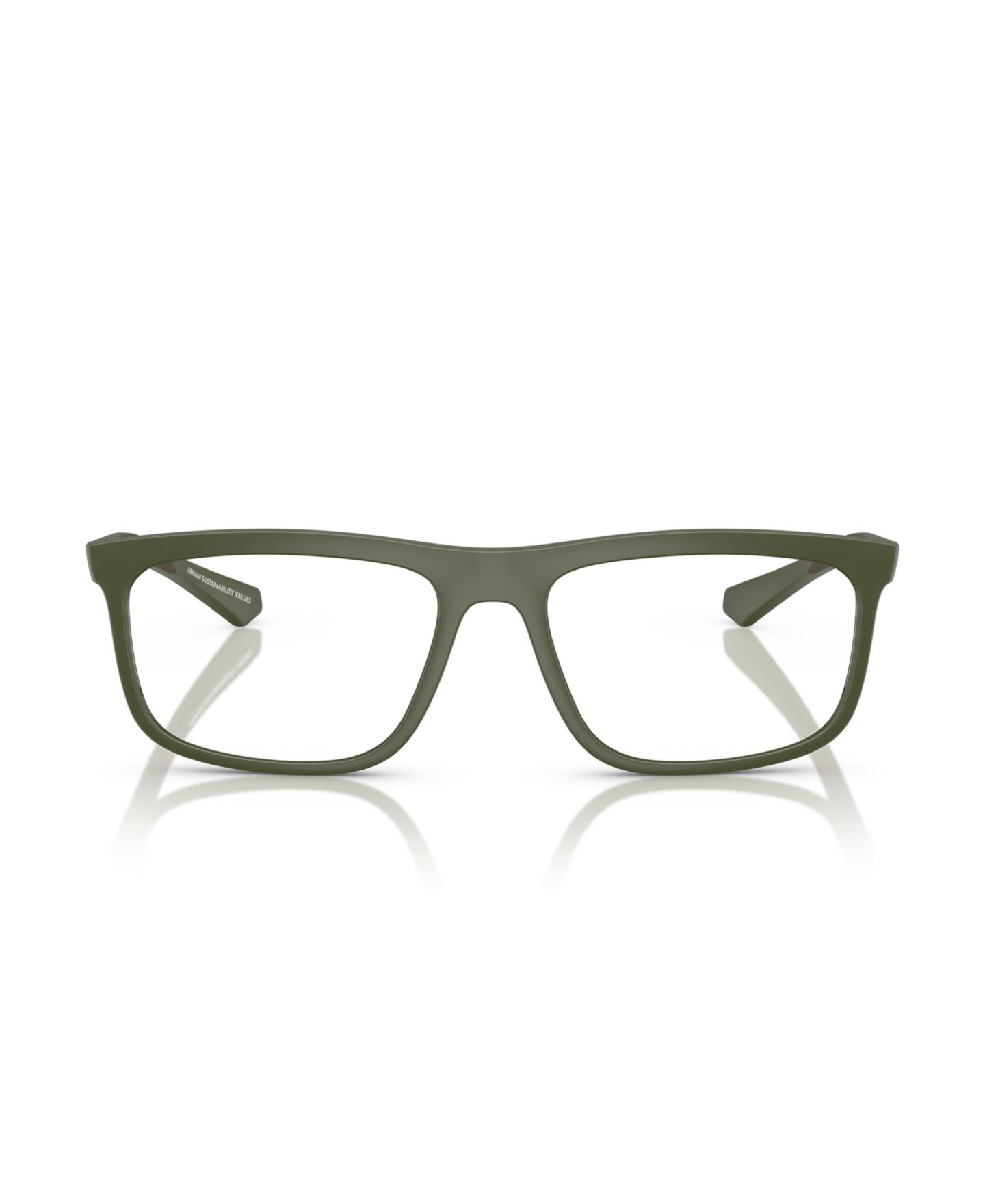 Мужские очки Emporio Armani Man Square Plastic EA3246 Eyeglasses, цвет: Матовый зелёный — фото 2