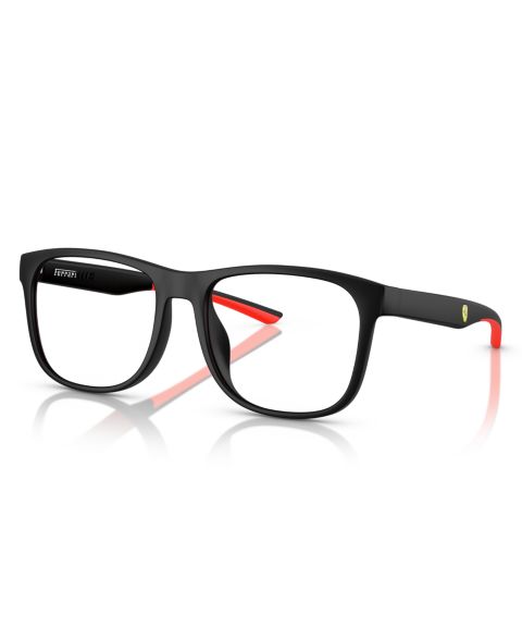 Очки Scuderia Ferrari Unisex Square Plastic FZ8014D Eyeglasses, цвет: Матовый чёрный