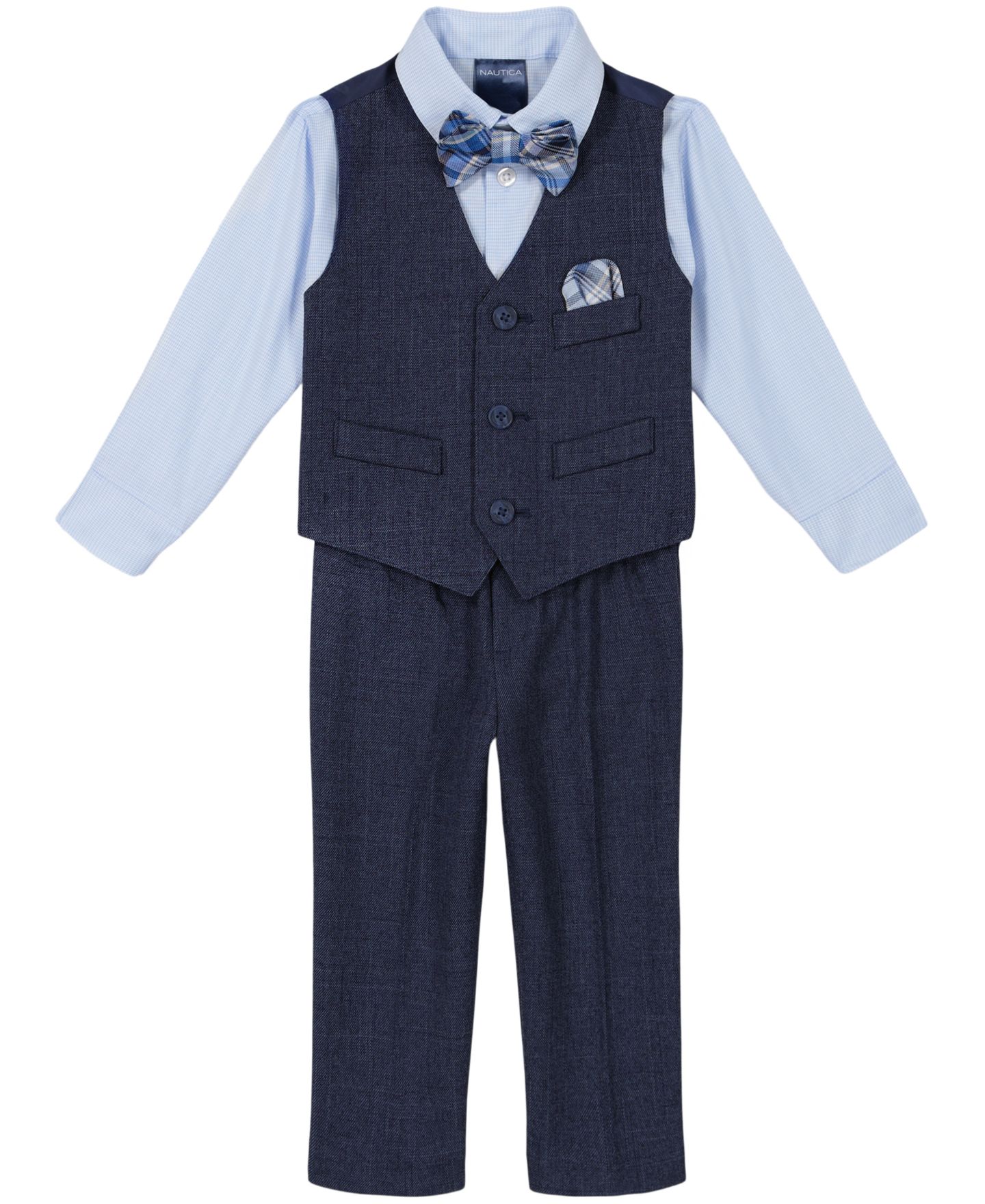 Жилеты Nautica Striated Twill Vest, 4-Piece Set для мальчиков-малышей — фото 3