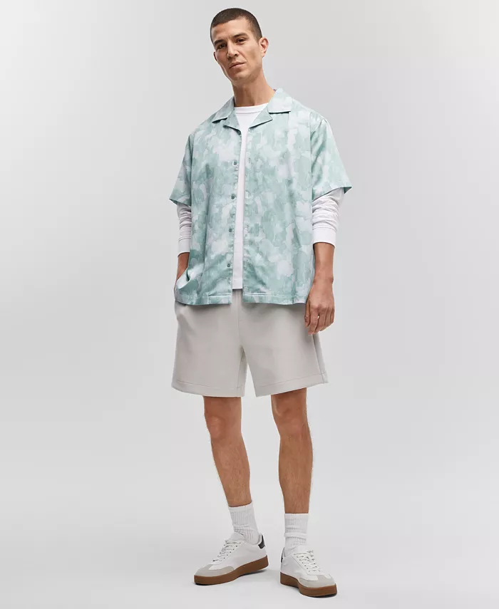 Men's Relaxed-Fit Printed Button-Down Camp Shirt - thumbnail 2