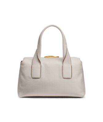Amagansett Soft-Rolled Leather Satchel with Sculpted Magnet Closure