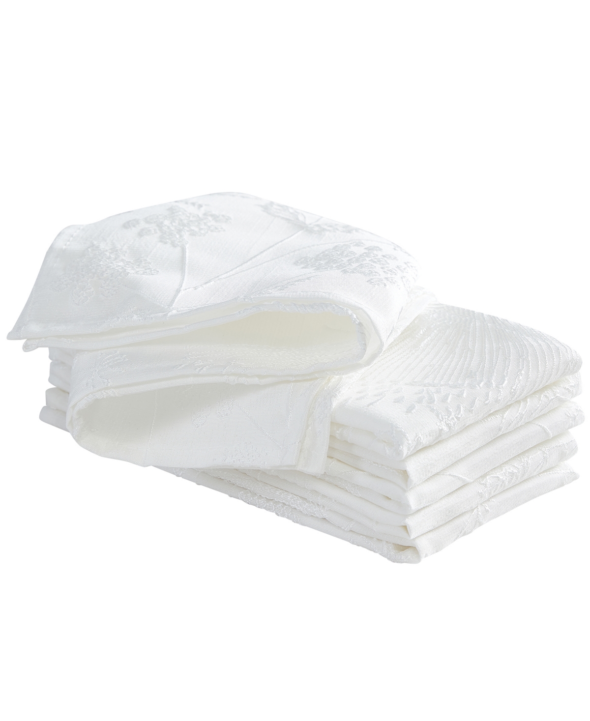 Laura Ashley Raised Woven Napkin Set Of 6, 18" X 18" In Cynthia White