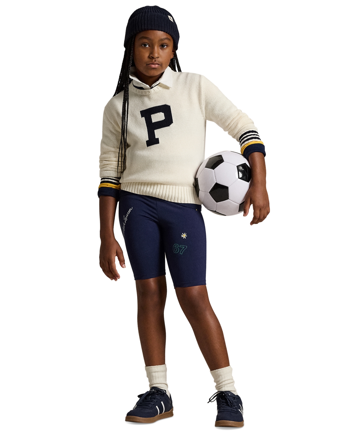 Polo Ralph Lauren Big Girls Graphic Stretch Jersey Bike Short