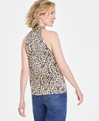 Women's Halter Tie-Neck Sleeveless Top, Created for Macy's