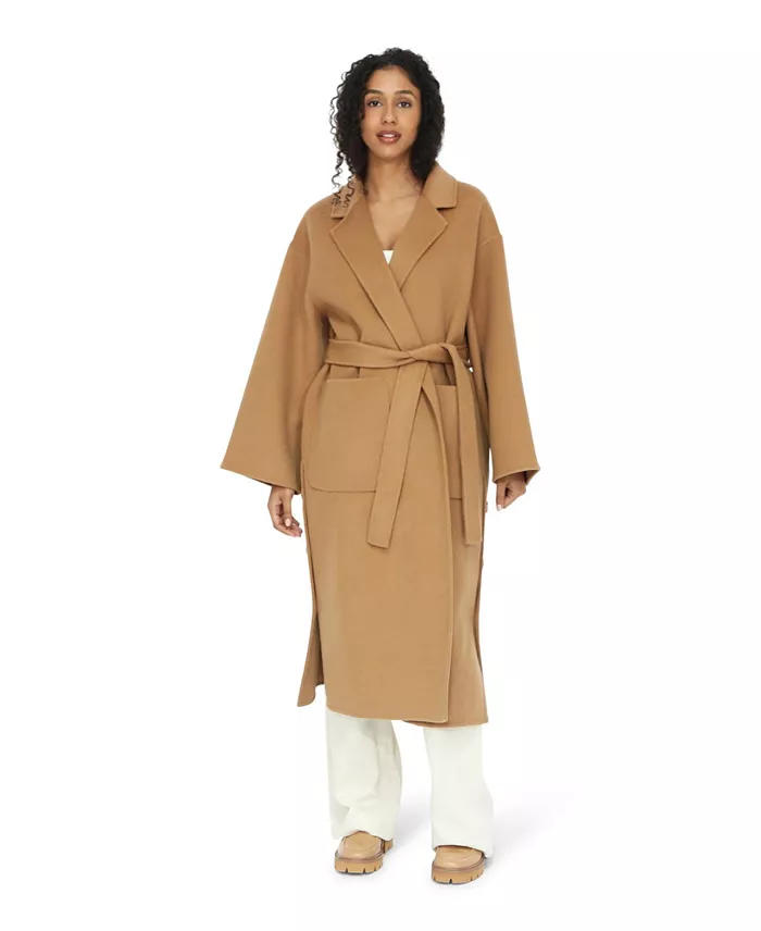 Women's Wide Awake Split Hem Overcoat - thumbnail 8