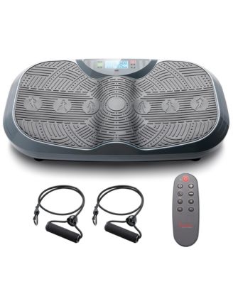 3D Vibration Plate w Resistance Bands, Oscillation Therapy Platform with 16 Speed Settings and 3 Vibration Modes