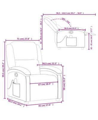 Large Massage Recliner Chair with Real Leather Upholstery, Adjustable Footrest, and Metal-Plywood Frame