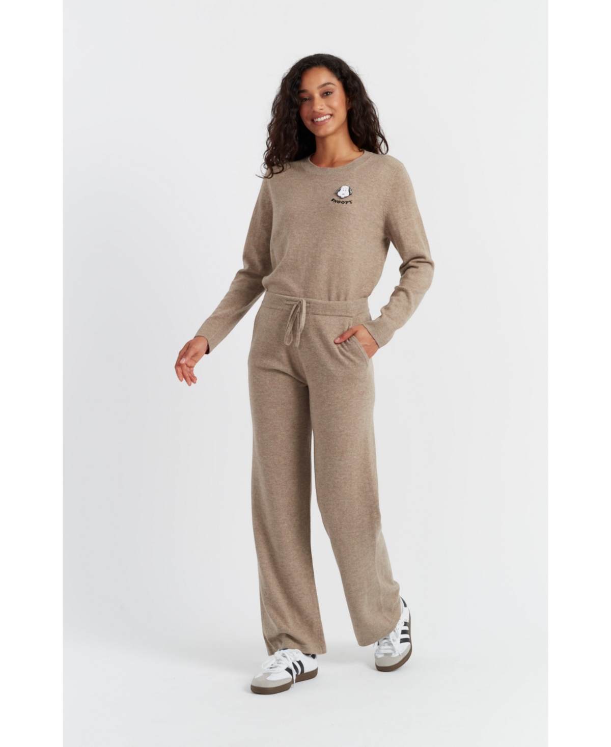 Chinti and Parker Women's Chinti & Parker Wide Leg Snoopy Track Pants