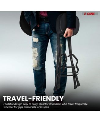 5Core Guitar Stool Adjustable Backrest Piano Chair 3.15" Padded Seat Music Stand