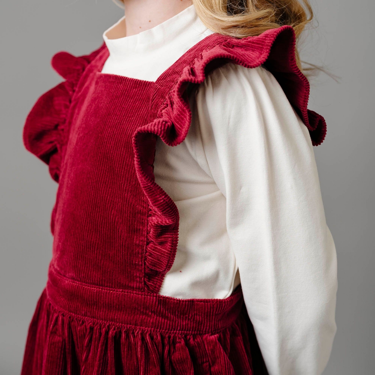 Hope & Henry Little Girls Organic Corduroy Ruffle Jumper