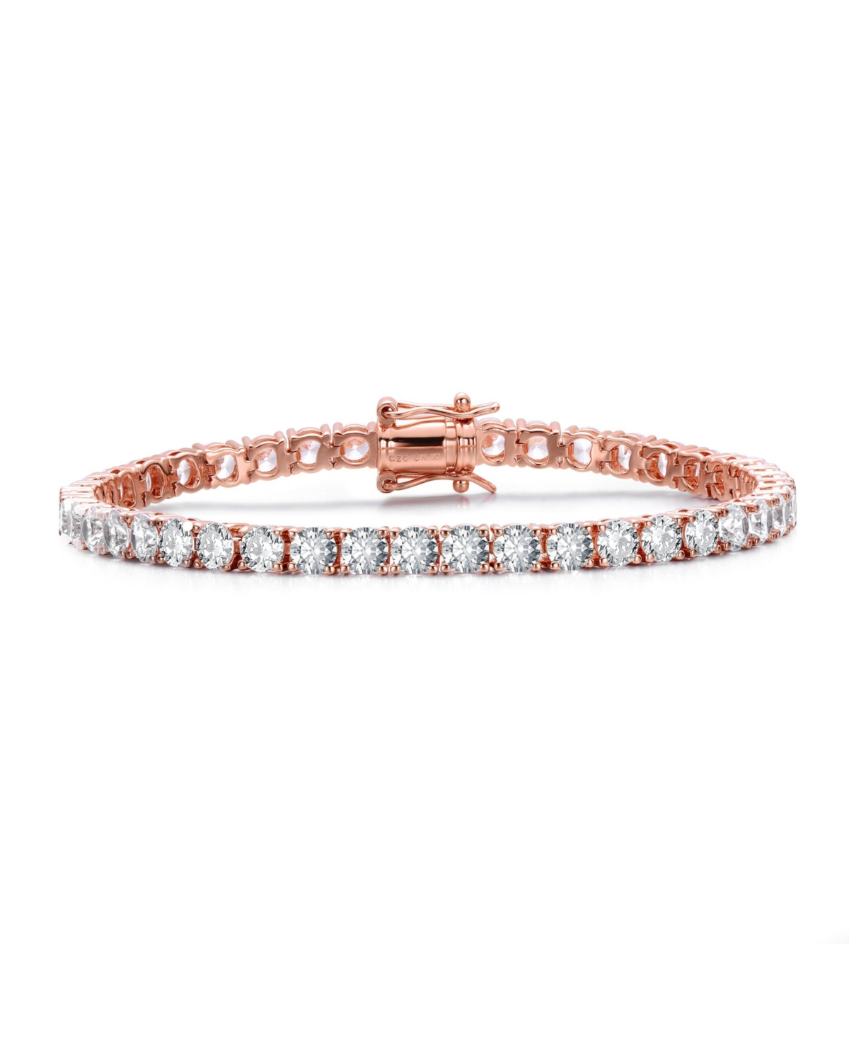 Rachel Glauber Cubic Zirconia 4mm magnetic lock Tennis Bracelet