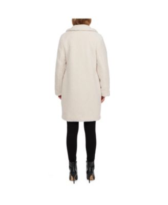 Women's Sherpa Teddy Coat With Notch Collar