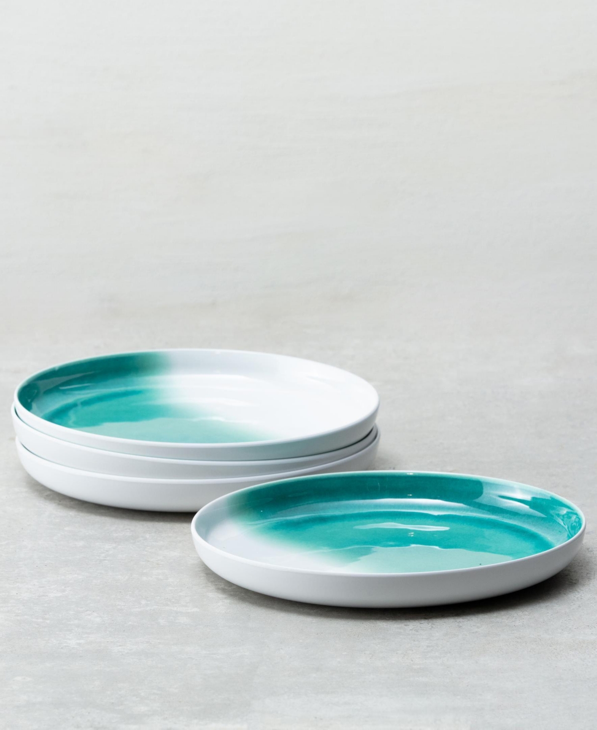 Melamine La Cote Dinner Plates, Set of 4 - Mistral Gray