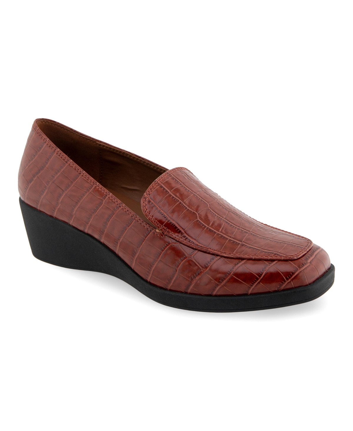 AEROSOLES WOMEN'S TART WEDGE HEEL LOAFERS 