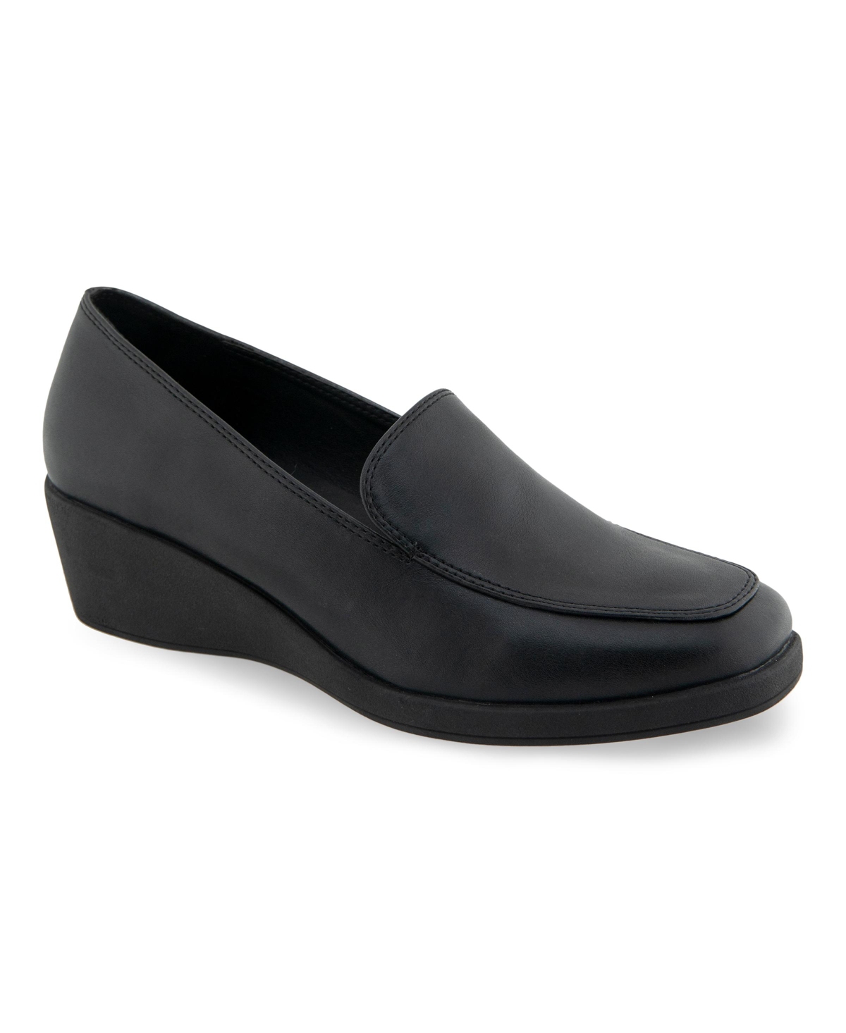 AEROSOLES WOMEN'S TART WEDGE HEEL LOAFERS 