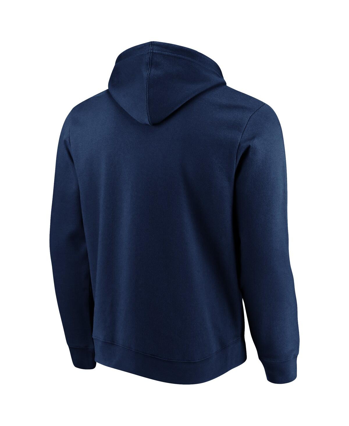 FANATICS MEN'S NAVY VANCOUVER WHITECAPS FC ICONIC SCARF SLEEVE FULL-ZIP HOODIE 