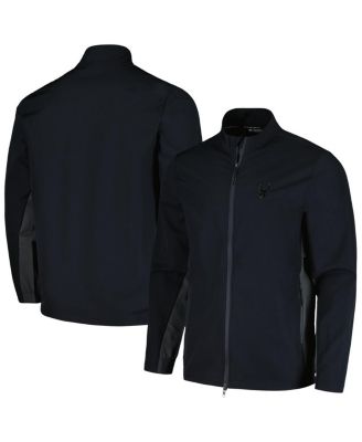 Men's Black Milwaukee Bucks Harrington Full-Zip Jacket