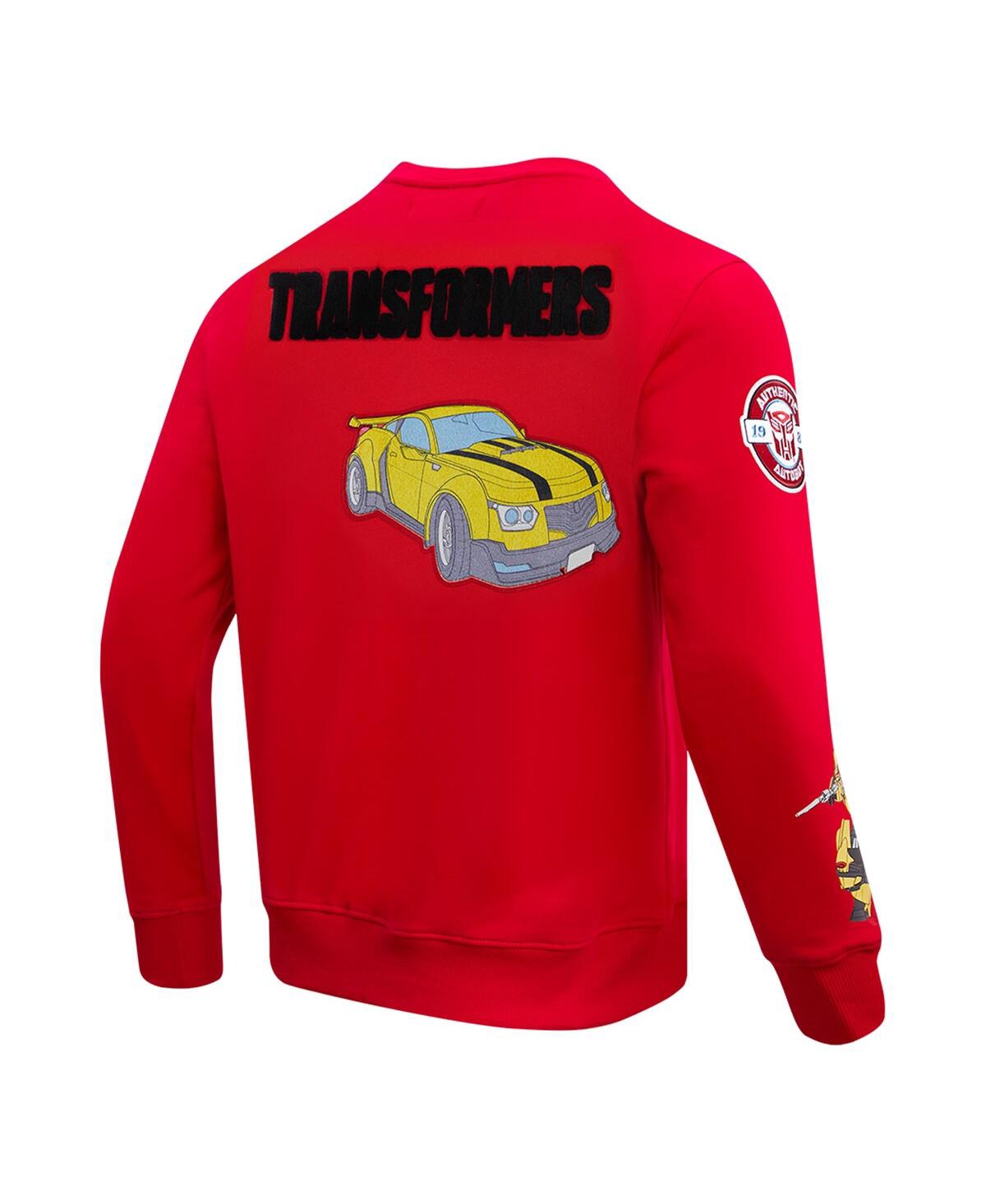 Freeze Max Men's And Women's Bumblebee Transformers Happy And Together Pullover Sweatshirt In Red