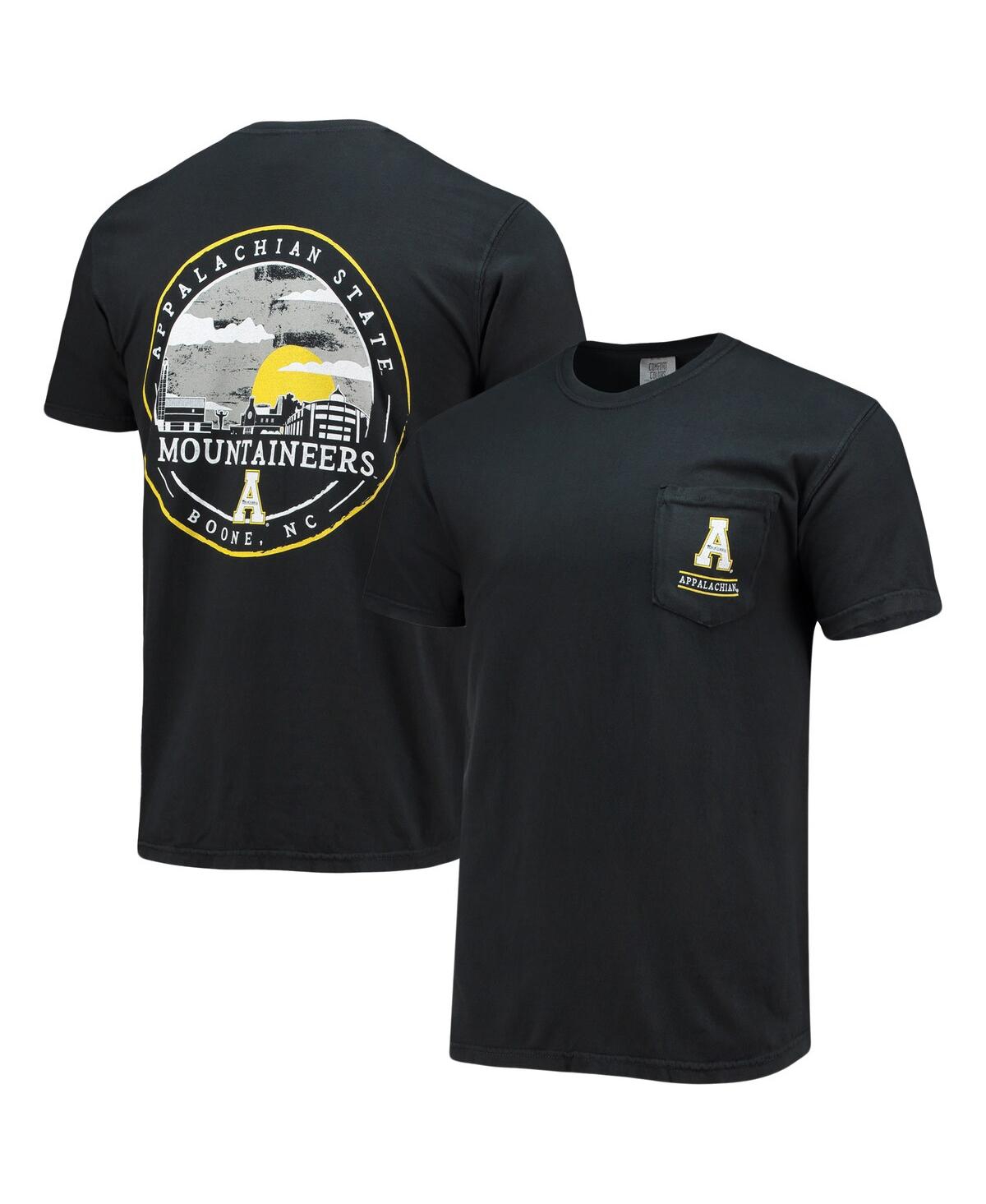 Image One Men's Black Appalachian State Mountaineers Circle Campus Scene T-shirt