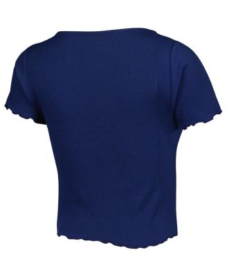 Women's Navy Chicago Fire Baby Rib T-Shirt