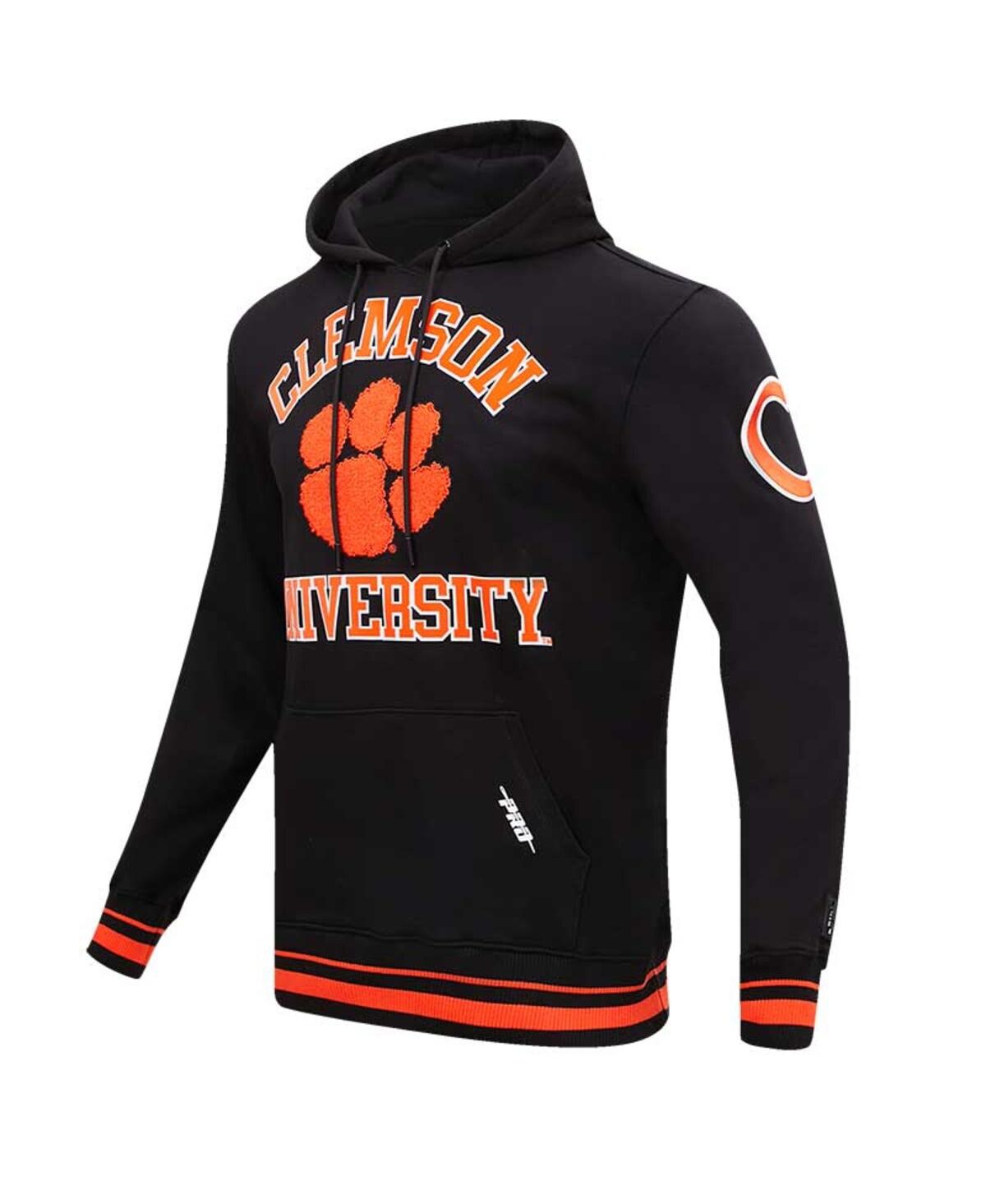 Pro Standard Men'sClemson Tigers Classic Stacked Logo Pullover Hoodie - Black