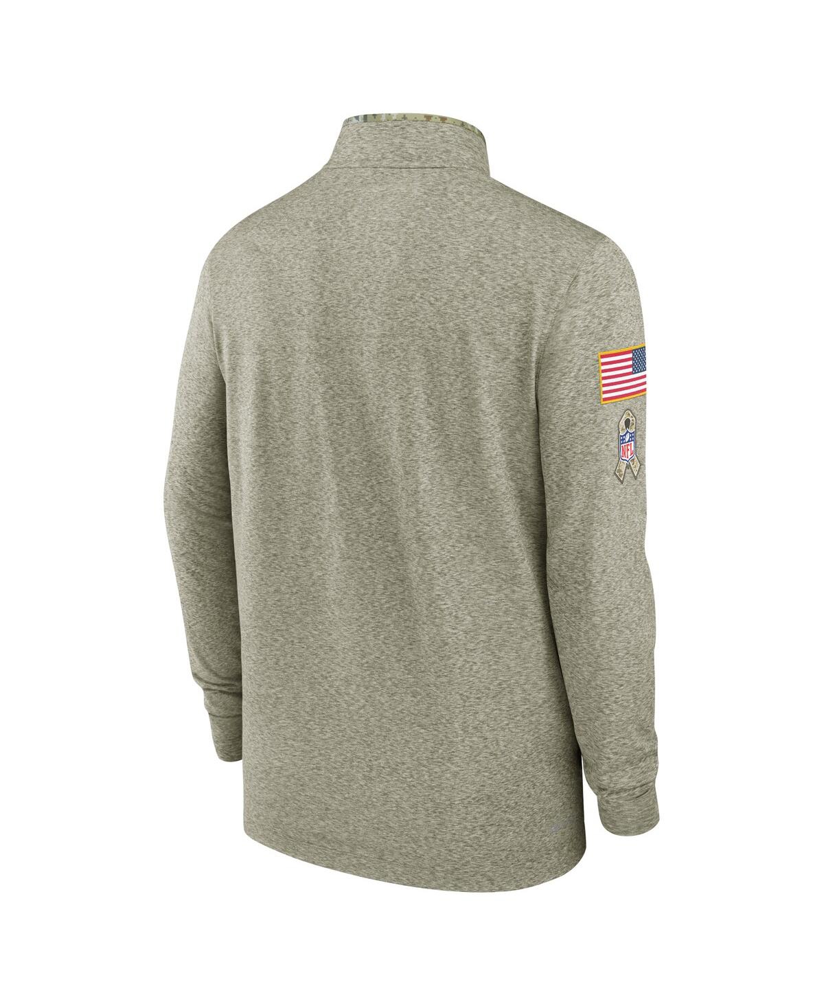 NIKE MEN'S OLIVE ARIZONA CARDINALS SALUTE TO SERVICE QUARTER-ZIP TOP