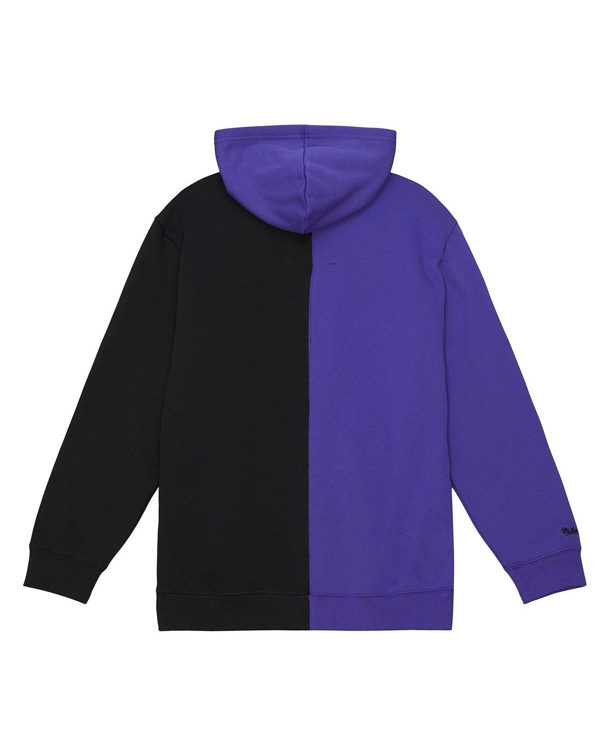 Mitchell & Ness Men'sBlack Phoenix Suns Color Block 2.0 Fleece Full-Zip Hoodie - Purple, Black