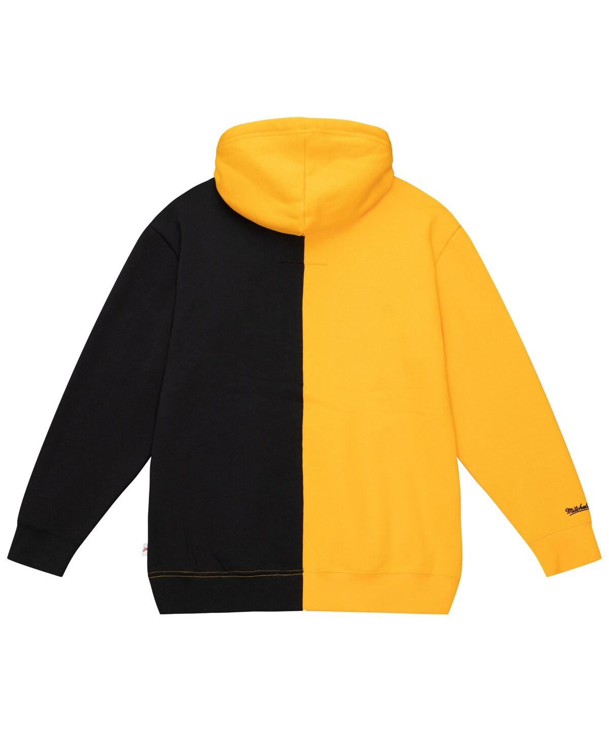 Mitchell & Ness Men's Gold/black Los Angeles Lakers Color Block 2.0 Fleece Full-zip Hoodie In Gold,black