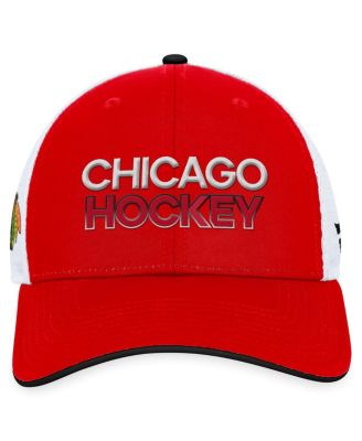 Men's Red Chicago Blackhawks Authentic Pro Rink Trucker Adjustable Hat