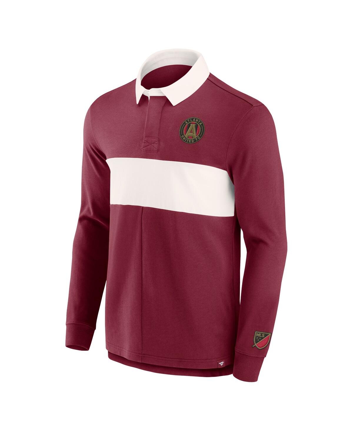 Fanatics Men's Red Atlanta United Fc Penalty Kick Long Sleeve Polo In Red
