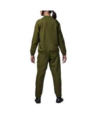 Big Boys and Girls Olive Paris Saint-Germain 2023/24 Strike Full-Zip Track Jacket