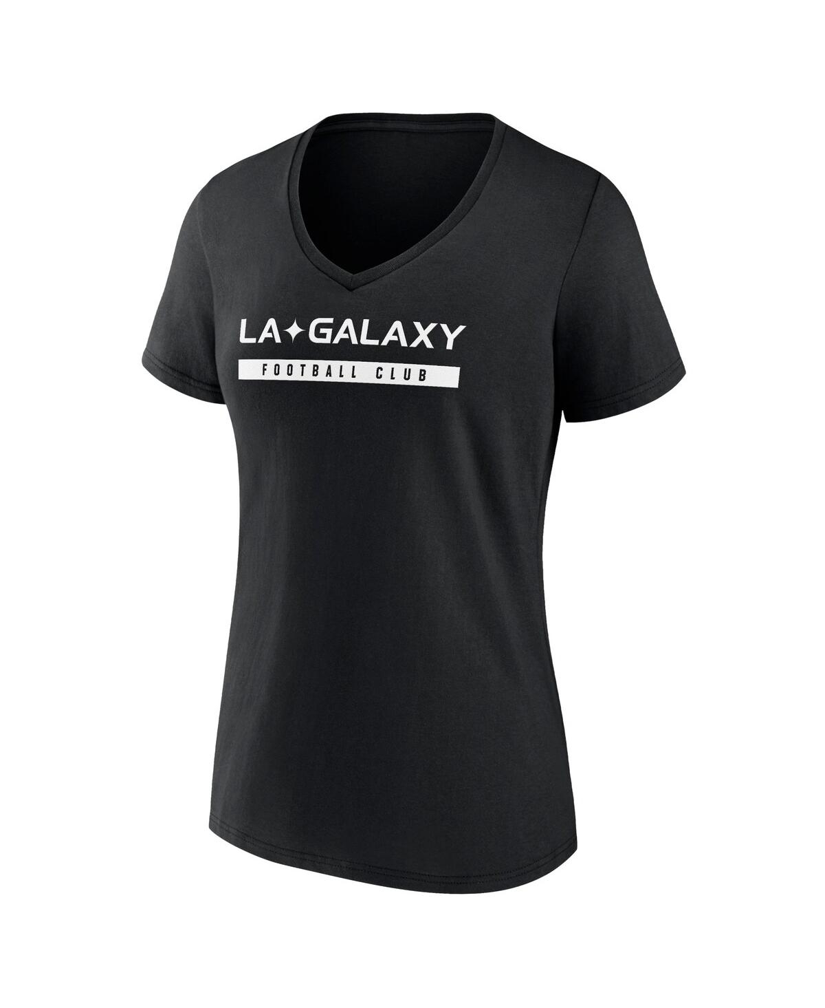 Fanatics Women's Black La Galaxy Fundamentals Stealth V-neck T-shirt In Black
