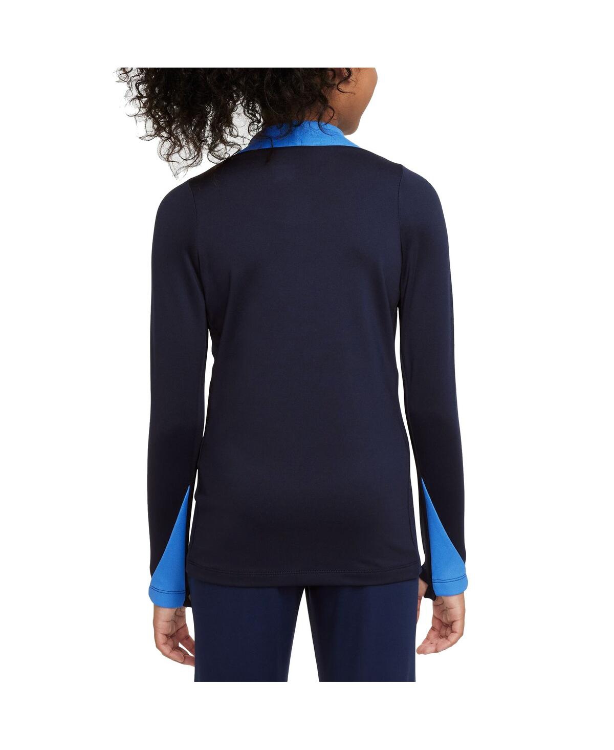 Nike Big Boys and GirlsChelsea 2024/25 Strike Drill Performance Quarter-Zip Jersey - Navy