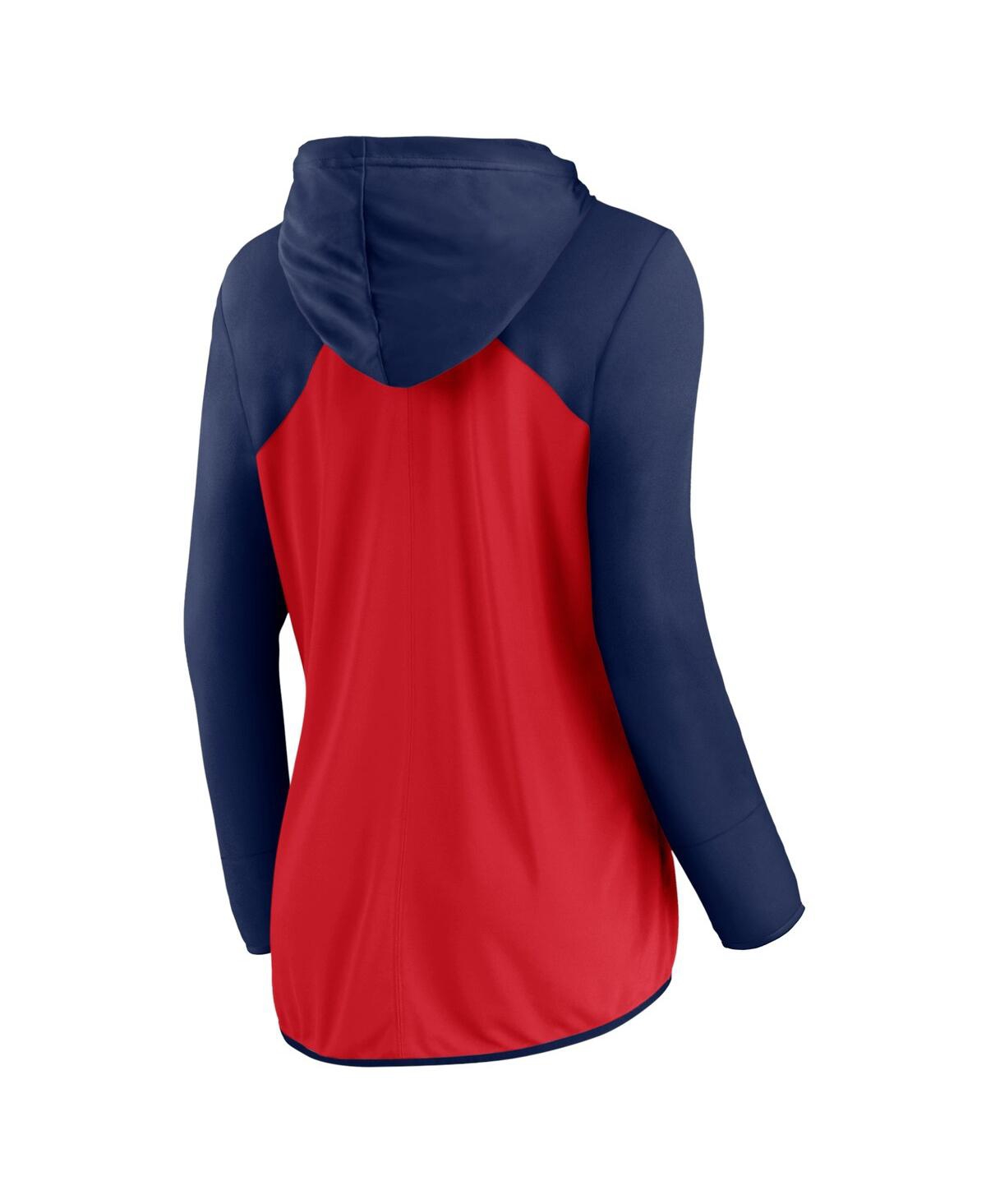 Fanatics Women's Red/navy St. Louis Cardinals Forever Fan Full-zip Hoodie Jacket In Red,navy