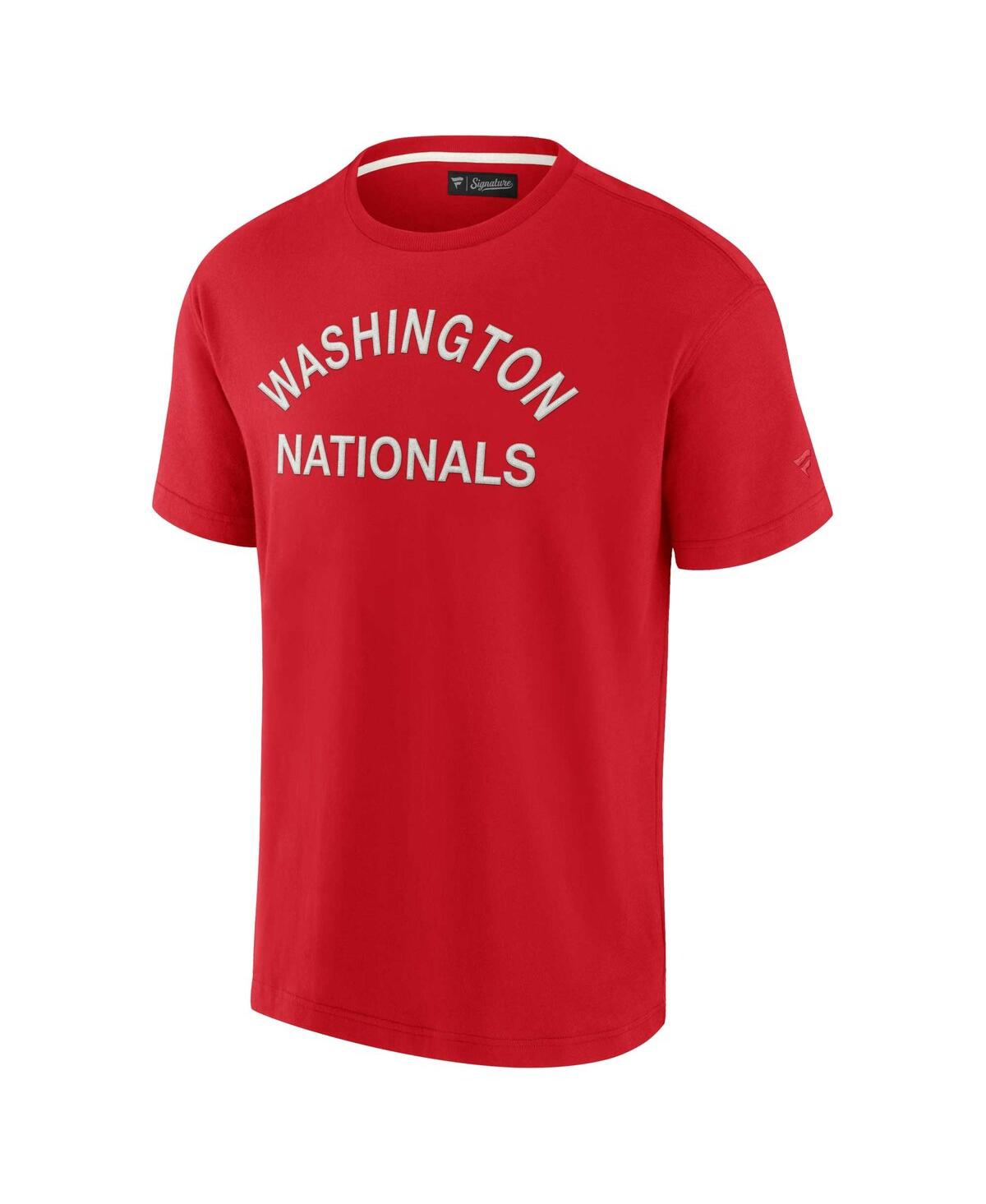 Fanatics Men's And Women's Red Washington Nationals Elements Super Soft Short Sleeve T-shirt In Red