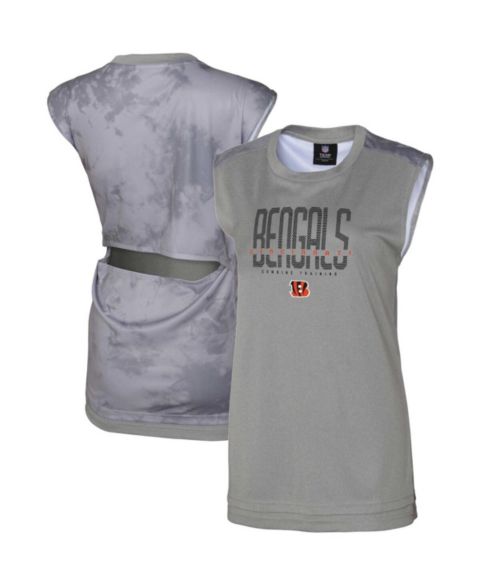 Женский топ Outerstuff Gray Cincinnati Bengals No Sweat Tank Top