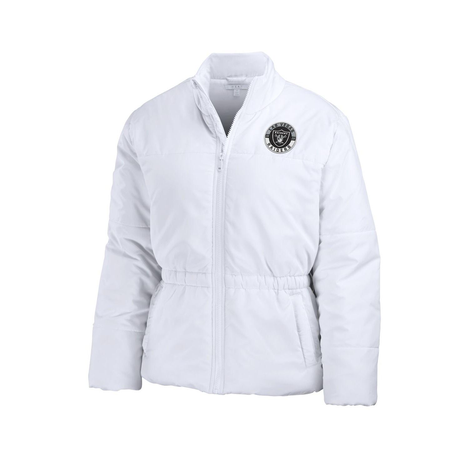 Women's White Las Vegas Raiders Packaway Full-Zip Puffer Jacket