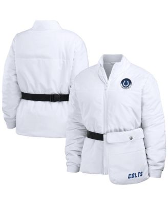 Women's White Indianapolis Colts Packaway Full-Zip Puffer Jacket